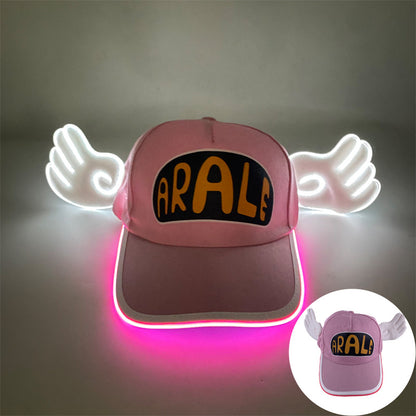 LED luminous  angel wing hat