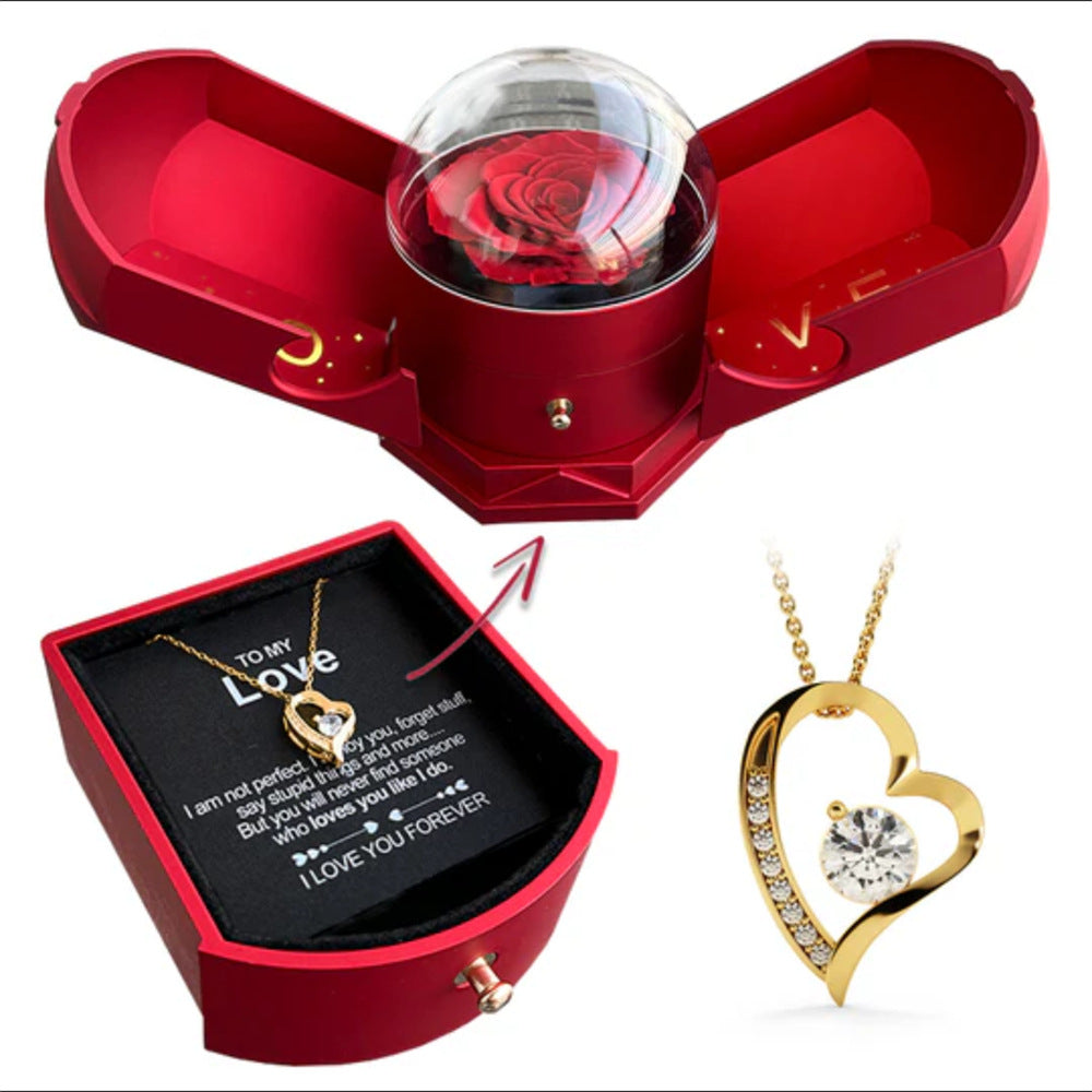 Rose gift box style rose jewelry  Valentine's Day