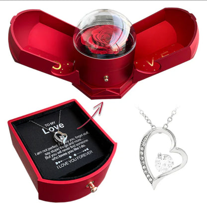 Rose gift box style rose jewelry  Valentine's Day