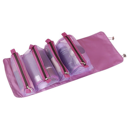 Detachable Cosmetic Bag Portable Large Capacity 4 in 1 Makeup Bags Folding Travel Storage