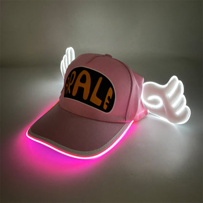 LED luminous  angel wing hat