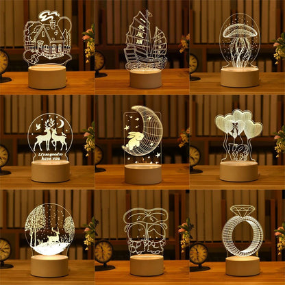 3D Night Light LED Table Light Gift