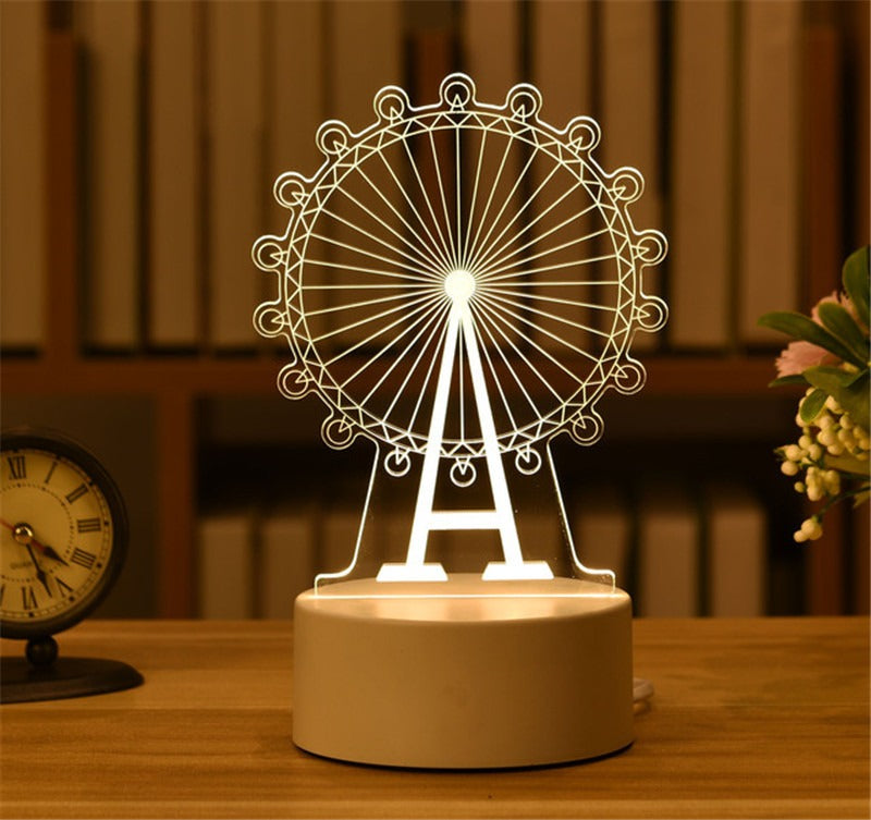 3D Night Light LED Table Light Gift