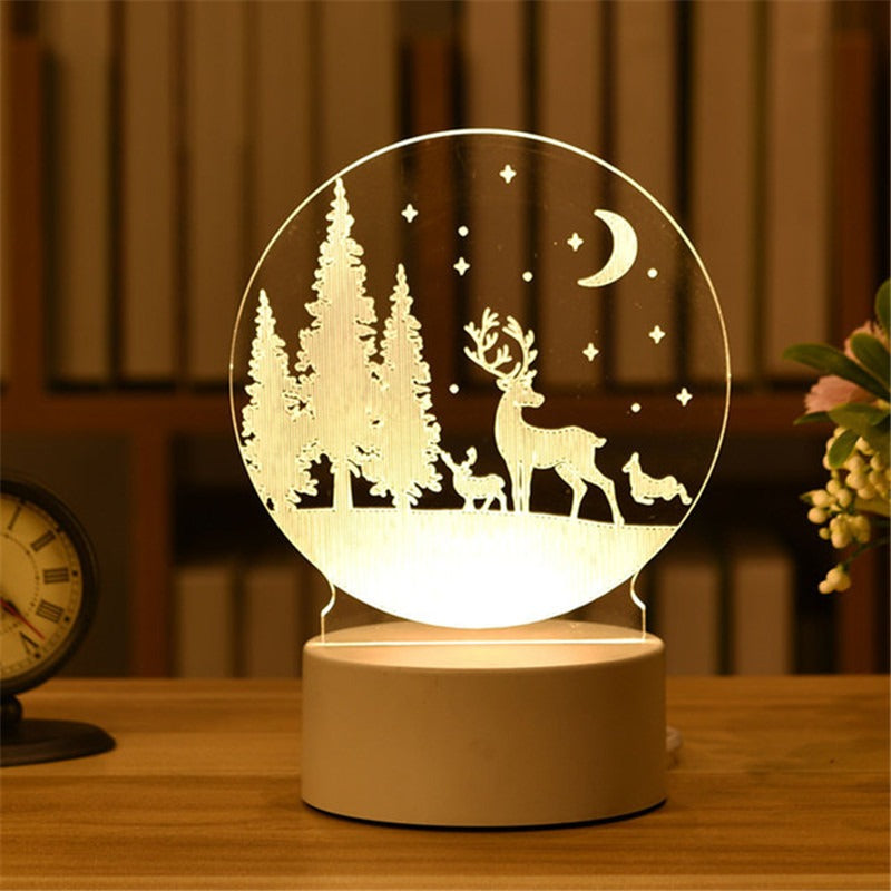 3D Night Light LED Table Light Gift