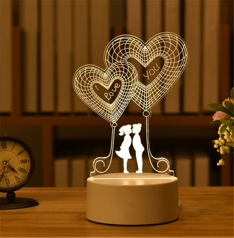 3D Night Light LED Table Light Gift