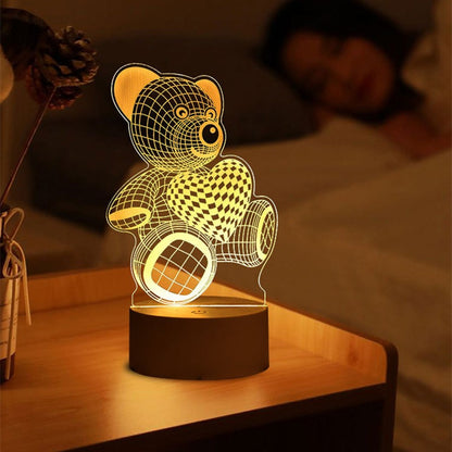 3D Night Light LED Table Light Gift