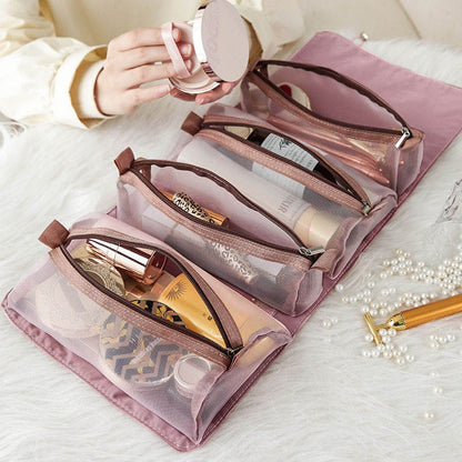 Detachable Cosmetic Bag Portable Large Capacity 4 in 1 Makeup Bags Folding Travel Storage